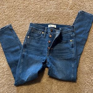 Madewell High Rise Dark Blue Jeans